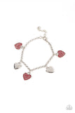 Paparazzi - Lusty Lockets - Red Heart Bracelet