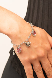 Paparazzi - Lusty Lockets - Red Heart Bracelet