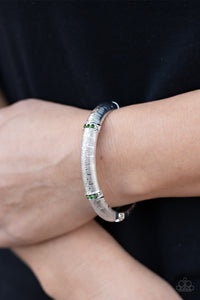 Paparazzi - A Dash of Dazzle - Green Bracelet