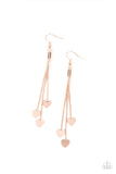 Paparazzi - Higher Love - Rose Gold Earrings