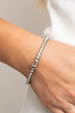 Paparazzi - Party Crashing Couture - Black Bangle Bracelet - Travona's Dazzling Jewels