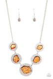 Paparazzi - Raw Charisma - Orange Necklace