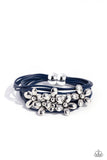 Paparazzi - Here Comes the BLOOM - Blue Magnetic Bracelet