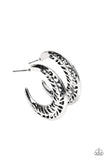 Paparazzi - Wanderlust Wilderness - Silver Hoop Earrings