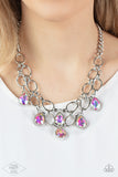 Paparazzi - Show-Stopping Shimmer - Multicolored Iridescent Necklace