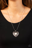 Paparazzi - Wholeheartedly Whimsical - White Heart Necklace