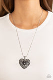 Paparazzi - Wholeheartedly Whimsical - Black Heart Necklace