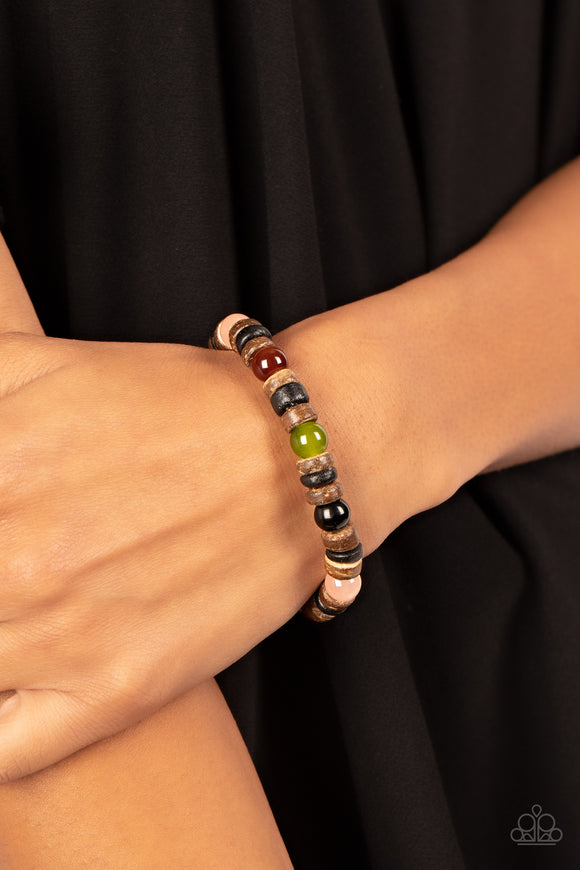 Paparazzi - Durango Drifter - Multicolored Stone Beads Bracelet