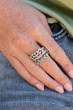 Paparazzi - Scattered Sensation - White Rhinestone Ring