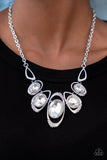 Paparazzi - Hypnotic Twinkle - White Necklace