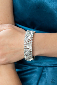 Paparazzi - Full Body Chills - White Stretch Bracelet