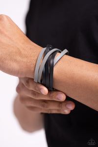 Paparazzi - Not SEW Fast - Black Urban Bracelet