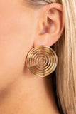 Paparazzi - COIL Over - Gold Earrings