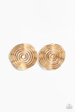 Paparazzi - COIL Over - Gold Earrings