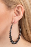 Paparazzi - Show Off Your Curves - Black Hoop Earrings