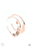 Paparazzi - Attractive Allure - Rose Gold Hoop Earrings