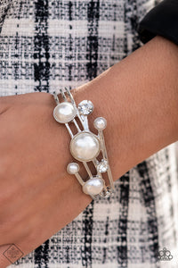 Paparazzi - Total SAIL-Out - White Cuff Pearl Bracelet