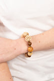 Paparazzi - Happily Homespun - Brown Bracelet