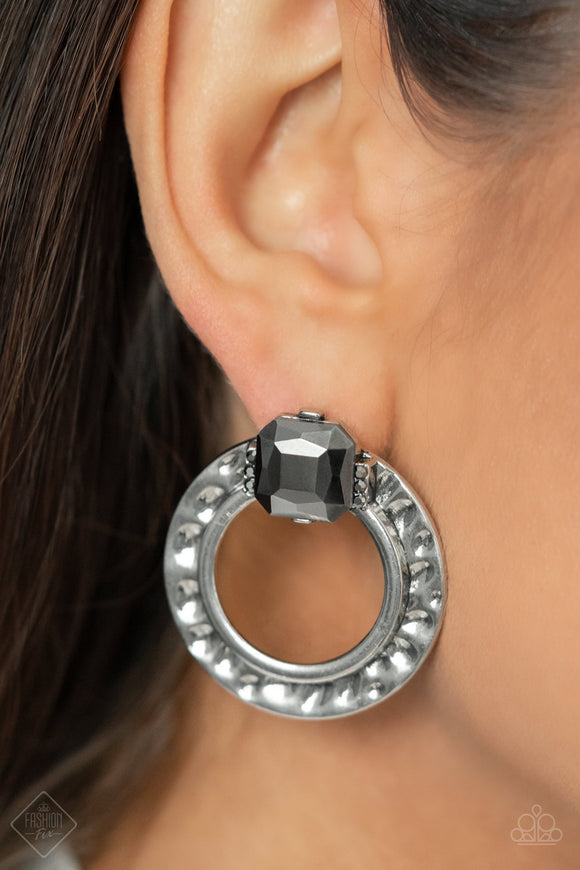 Paparazzi - Smoldering Scintillation - Silver Earrings