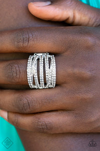 Paparazzi - Knock-Out Opulence - White Ring