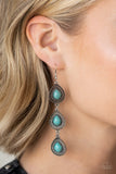 Paparazzi - Desertscape Dweller - Blue Earrings