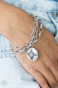 Paparazzi - True North Twinkle - White Charm Bracelet