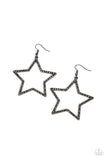 Paparazzi - Supernova Sparkle - Black Earrings