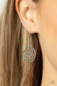 Paparazzi - Springtime Salutations - Blue Earrings