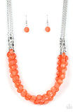 Paparazzi - Pacific Picnic - Orange Necklace