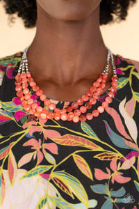 Paparazzi - Pacific Picnic - Orange Necklace