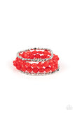 Paparazzi - Seaside Siesta - Red Bracelet