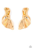 Paparazzi - METAL-Physical Mood - Gold Earrings