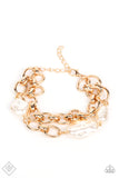 Paparazzi - Seaside Sojourn - Gold/Pearl Bracelet