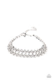 Paparazzi - Seize the Sizzle - White Rhinestone Bracelet