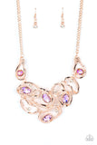 Paparazzi - Warp Speed - Rose Gold Necklace