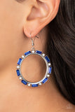 Paparazzi - Gritty Glow - Blue Earrings