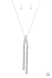 Paparazzi - Out of the SWAY - White Long Necklace