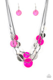 Paparazzi - Barefoot Beaches - Pink Necklace