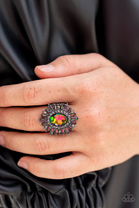 Paparazzi - Astral Attitude - Multicolored Oil Spill Ring