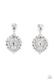 Paparazzi - My Good LUXE Charm - White Rhinestone Earrings