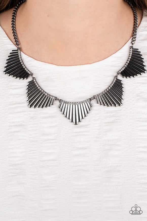 Paparazzi - MANE Street - Black Necklace