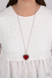 Paparazzi - Prismatically Twitterpated - Red Heart Pendant Necklace