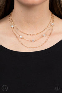 Paparazzi - Offshore Oasis - Gold Choker Necklace