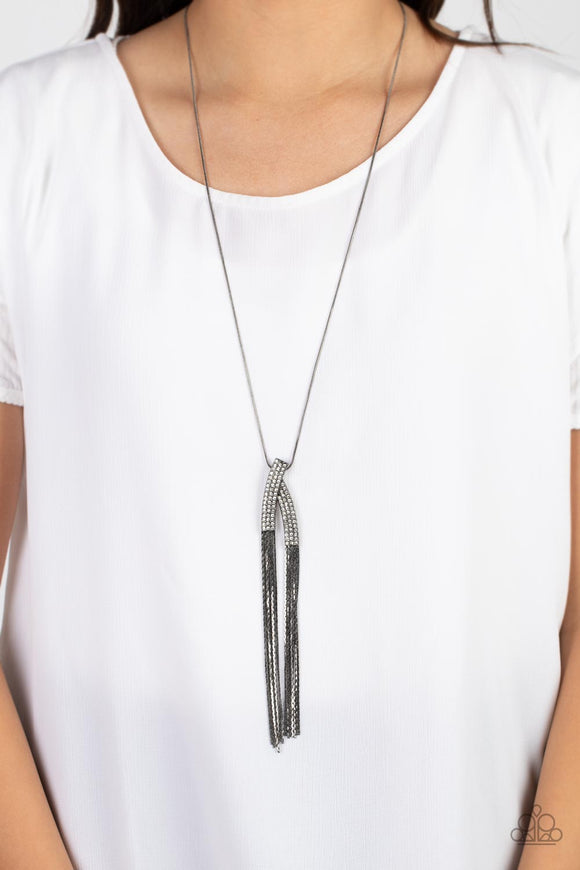 Paparazzi - Out of the SWAY - Black Long Necklace