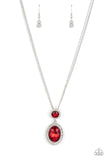 Paparazzi - Castle Diamonds - Red Necklace