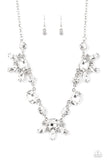 Paparazzi - GLOW-trotting Twinkle - White Rhinestone Necklace