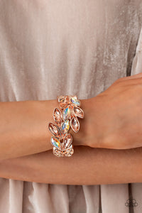 Paparazzi - Luminous Laurels - Rose Gold Hinge Bracelet