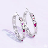 Paparazzi - The Gem Fairy - Pink Hoop Earrings