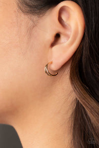 Paparazzi - Charming Crescents - Mini Gold Hoop Earrings 