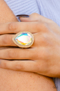 Paparazzi - Illuminated Icon - Gold Iridescent Ring